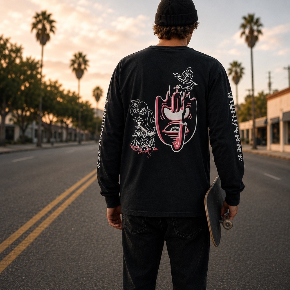 Toy Machine Y2K Long Sleeve Skater T-Shirt Ed Templeton Graphic Streetwear